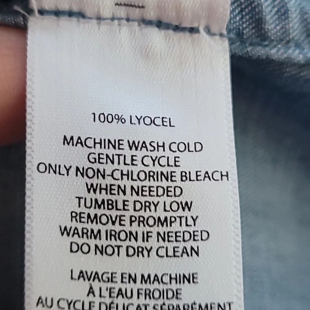 Beach lunch lounge Sleeveles Chambray Shift Dress Sz S - Picture 6 of 6